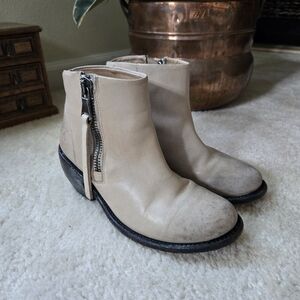 John Fluevog Beige Leather Boots